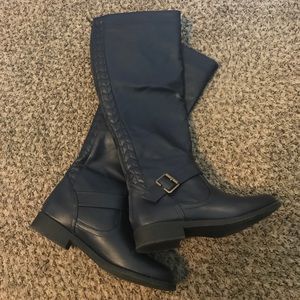 JustFab Navy Riding Boots